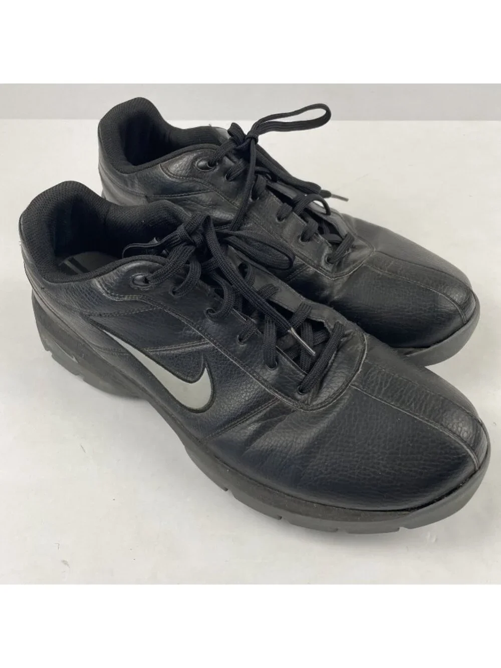 Nike SP-3 Golf Shoes Men’s Size 11 Black Leather SoftSpikes Cleats 312240-001